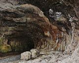 Anne Canvas Paintings - The Grotto of Sarrazine near Nans-sous-Sainte-Anne